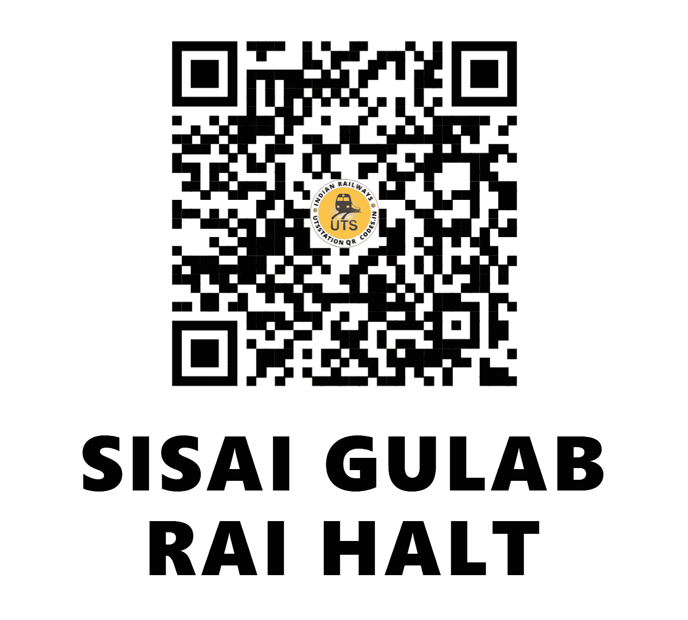 UTS QR Code for SISAI GULAB RAI HALT - SSGR - NE (UTTAR PRADESH)